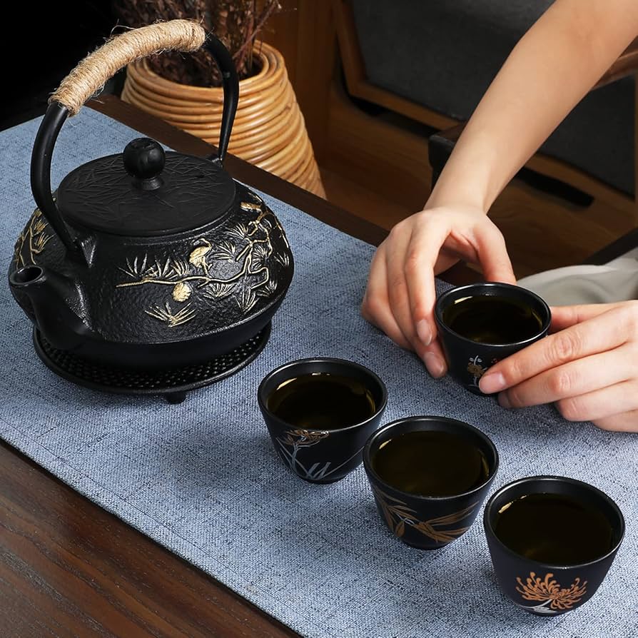 瓶床　松下喜山　錫　共箱 Tea pot mat made of tin 瓶床 松下喜山 錫 共箱 Tea pot mat made of tin 瓶床